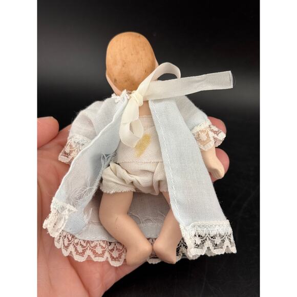 Vintage Porcelain Bisque Miniature Doll - Picture 5 of 6